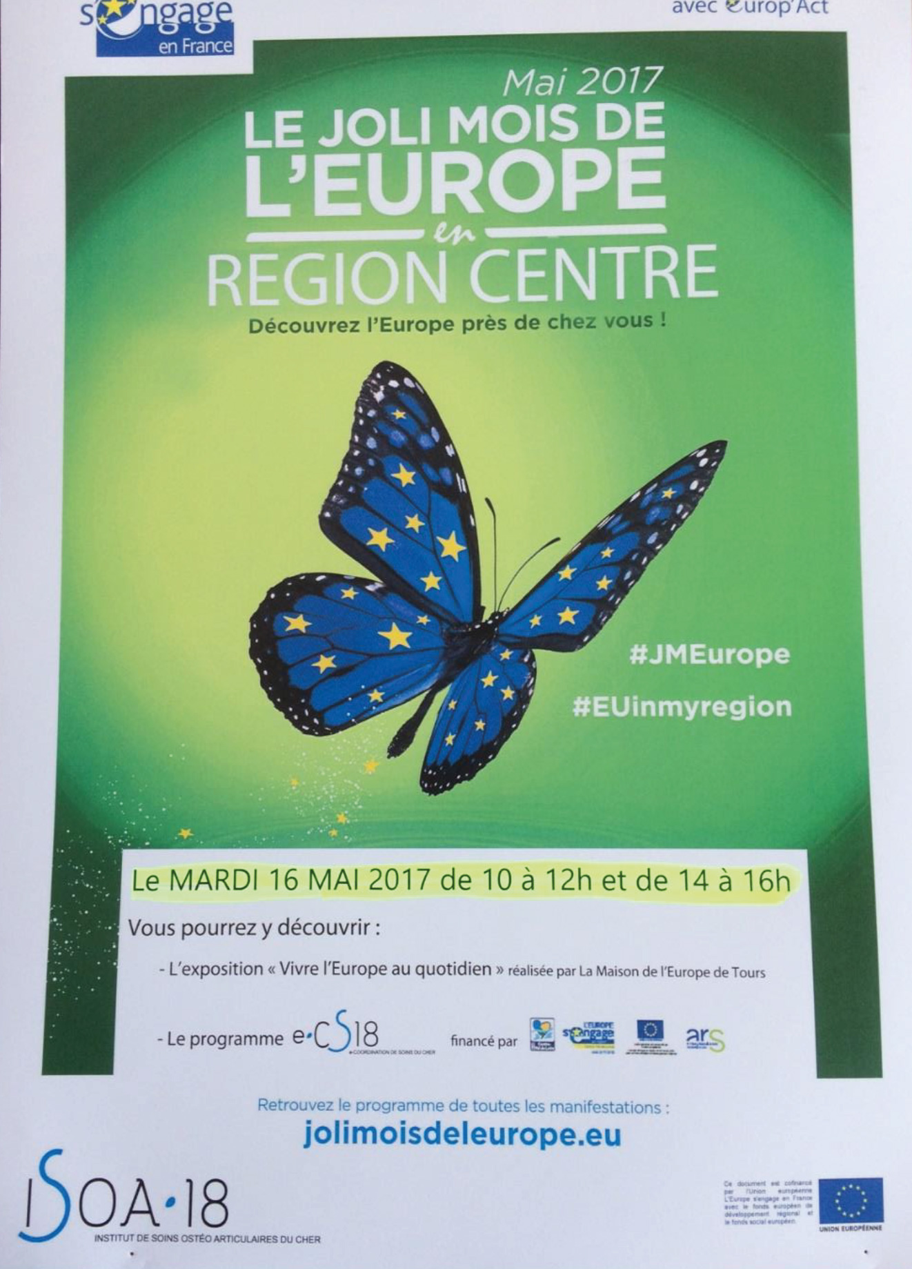 Mai : le joli mois de l’Europe en Région Centre.