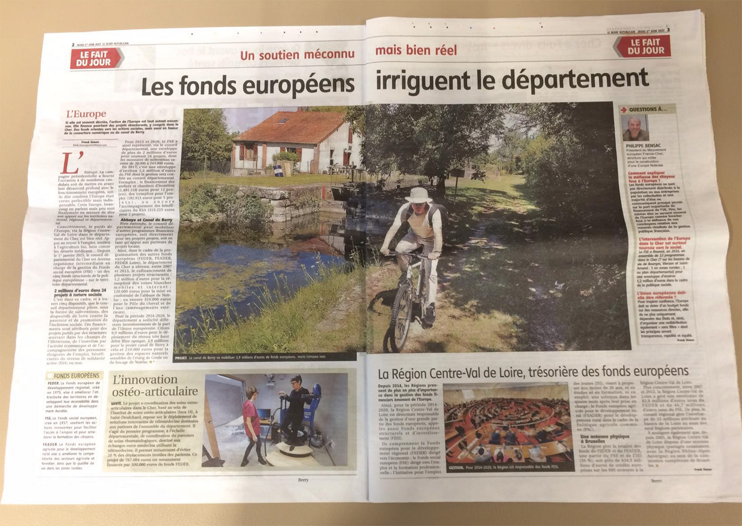 Les fonds européens irriguent le département.